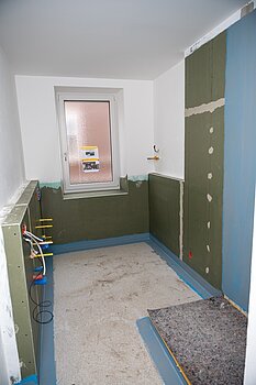 Trockenbauarbeiten im Badezimmer